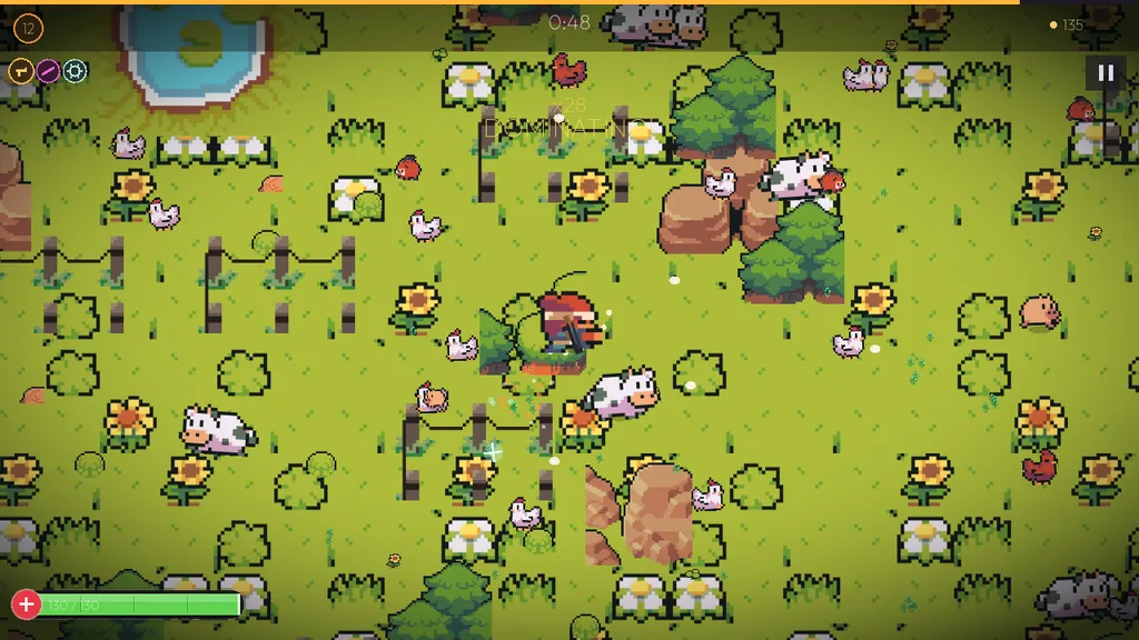Swarmies gameplay in the Sunny Meadow world